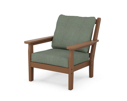 POLYWOOD® Chippendale Deep Seating Chair in Teak / Cast Sage