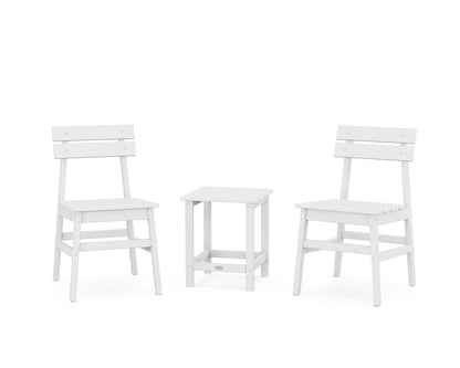POLYWOOD® Modern Studio Plaza Chair 3-Piece Seating Set in White