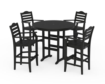 Draper James™ by  POLYWOOD® Savannah 5-Piece Round Farmhouse Bar Set in Black