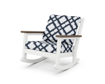Chippendale Deep Seating Rocking Chair - White