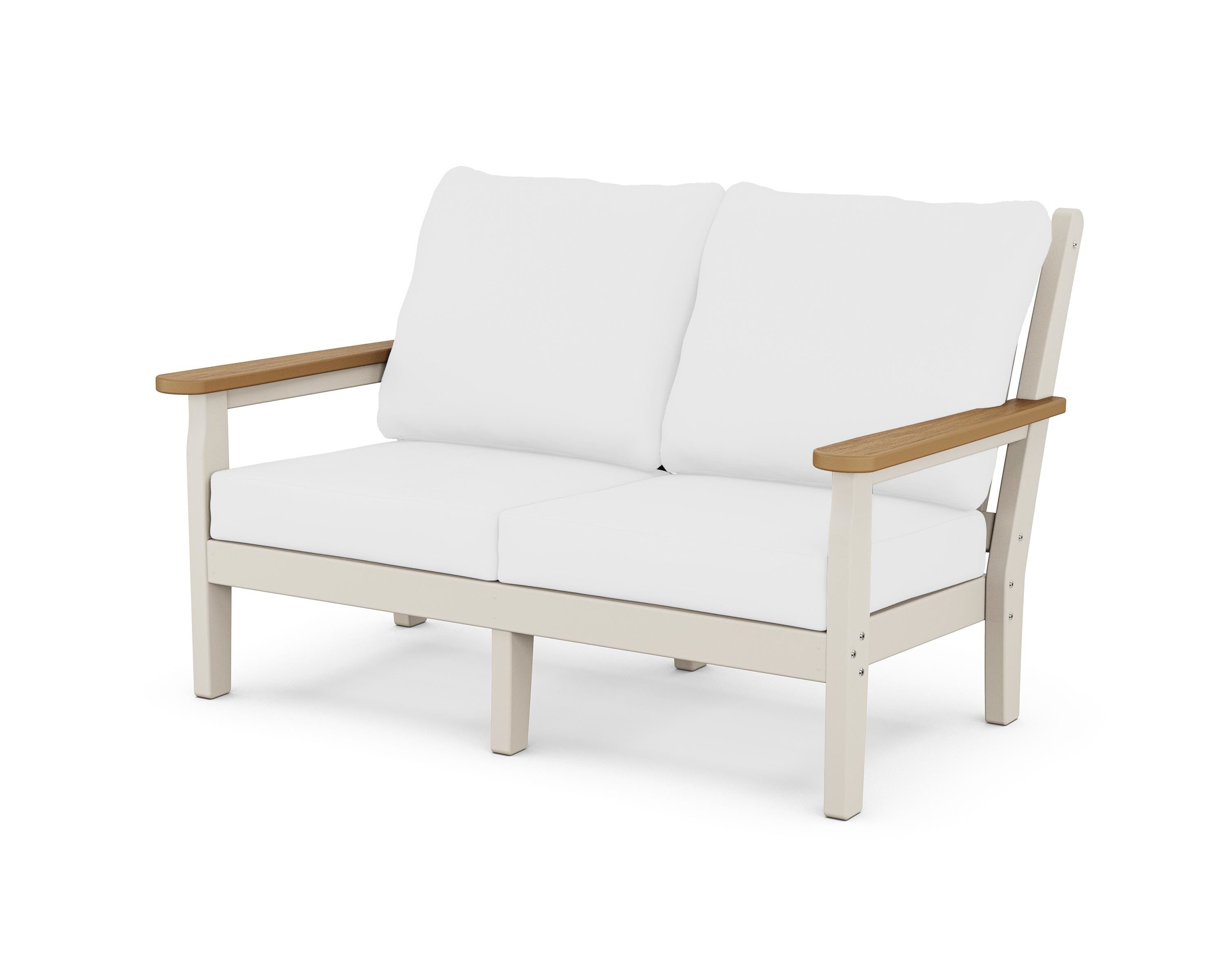 POLYWOOD® Chippendale Deep Seating Loveseat in Sand / Natural / Natural