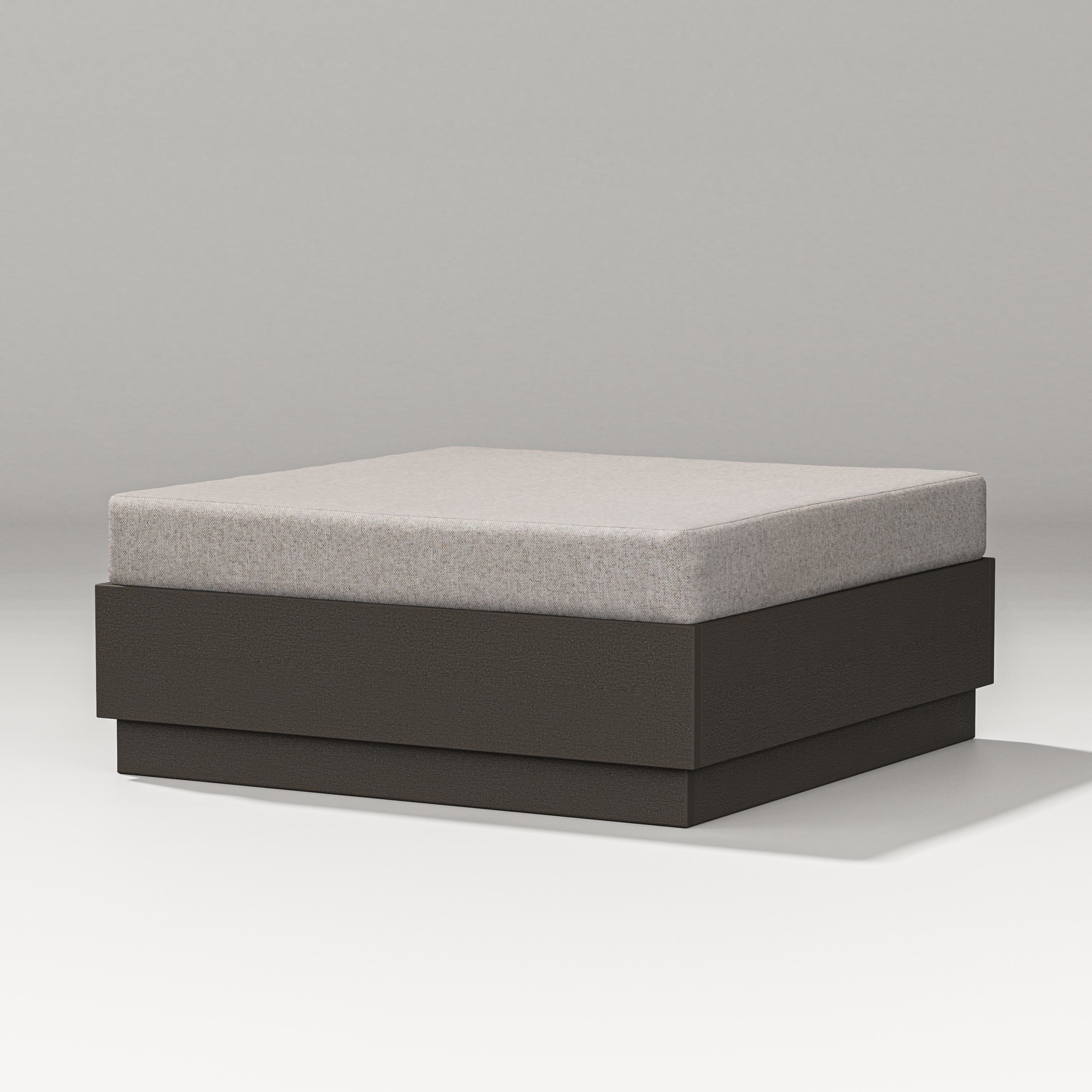 PW Designer Series Elevate Lounge Ottoman in Vintage Coffee / Weathered Tweed