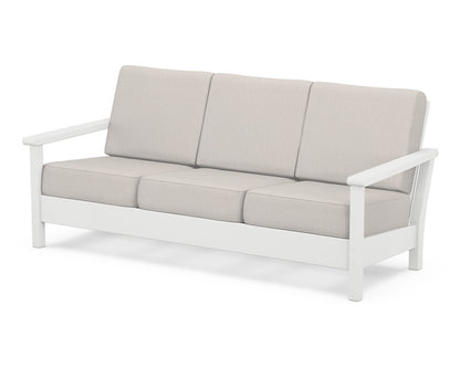 POLYWOOD® Harbour Deep Seating Sofa in White / Cast Ash
