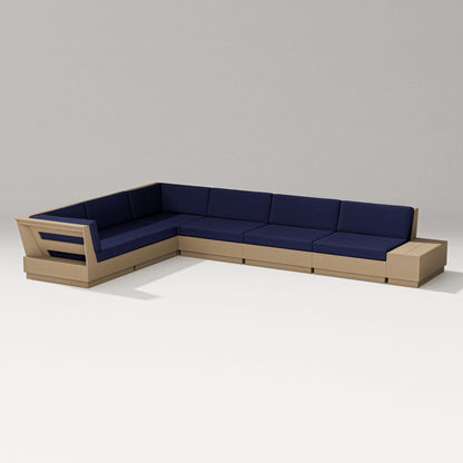 PW Designer Series Elevate 7-Piece Corner Sectional in Vintage Sahara / Navy
