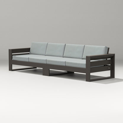 PW Designer Series Latitude Straight Sectional in Vintage Coffee / Spa