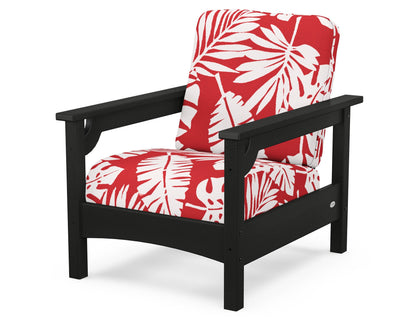POLYWOOD® Club Chair in Black / Leaf Crimson
