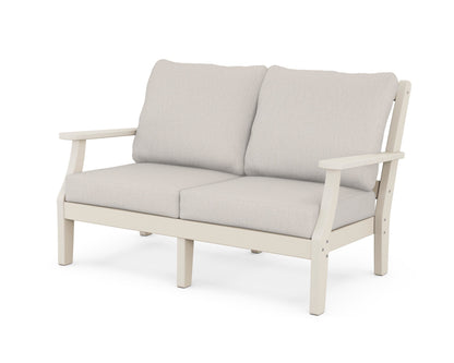 Martha Stewart by POLYWOOD® Chinoiserie Deep Seating Loveseat in Sand / Cast Ash