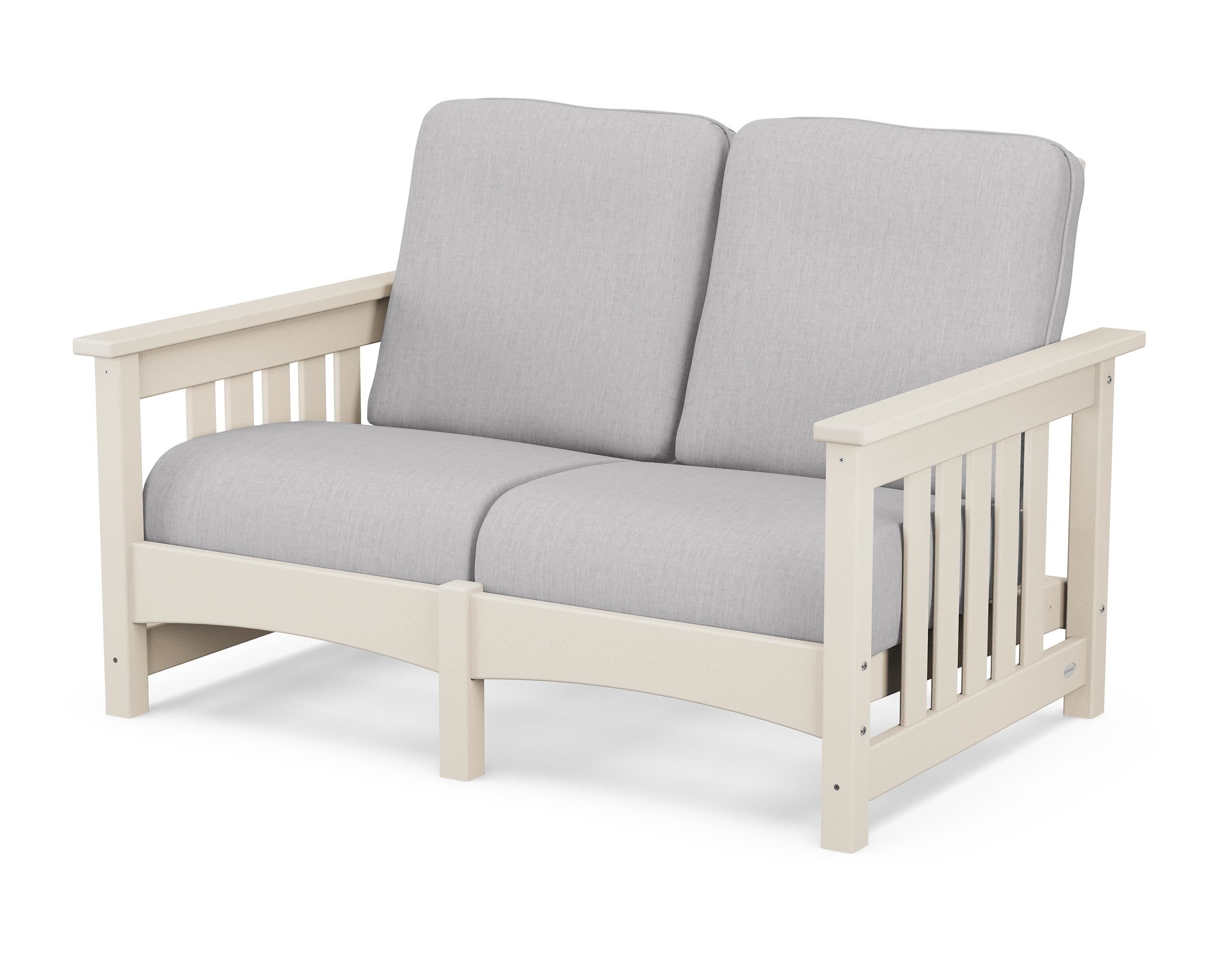 POLYWOOD® Club Mission Loveseat in Sand / Granite
