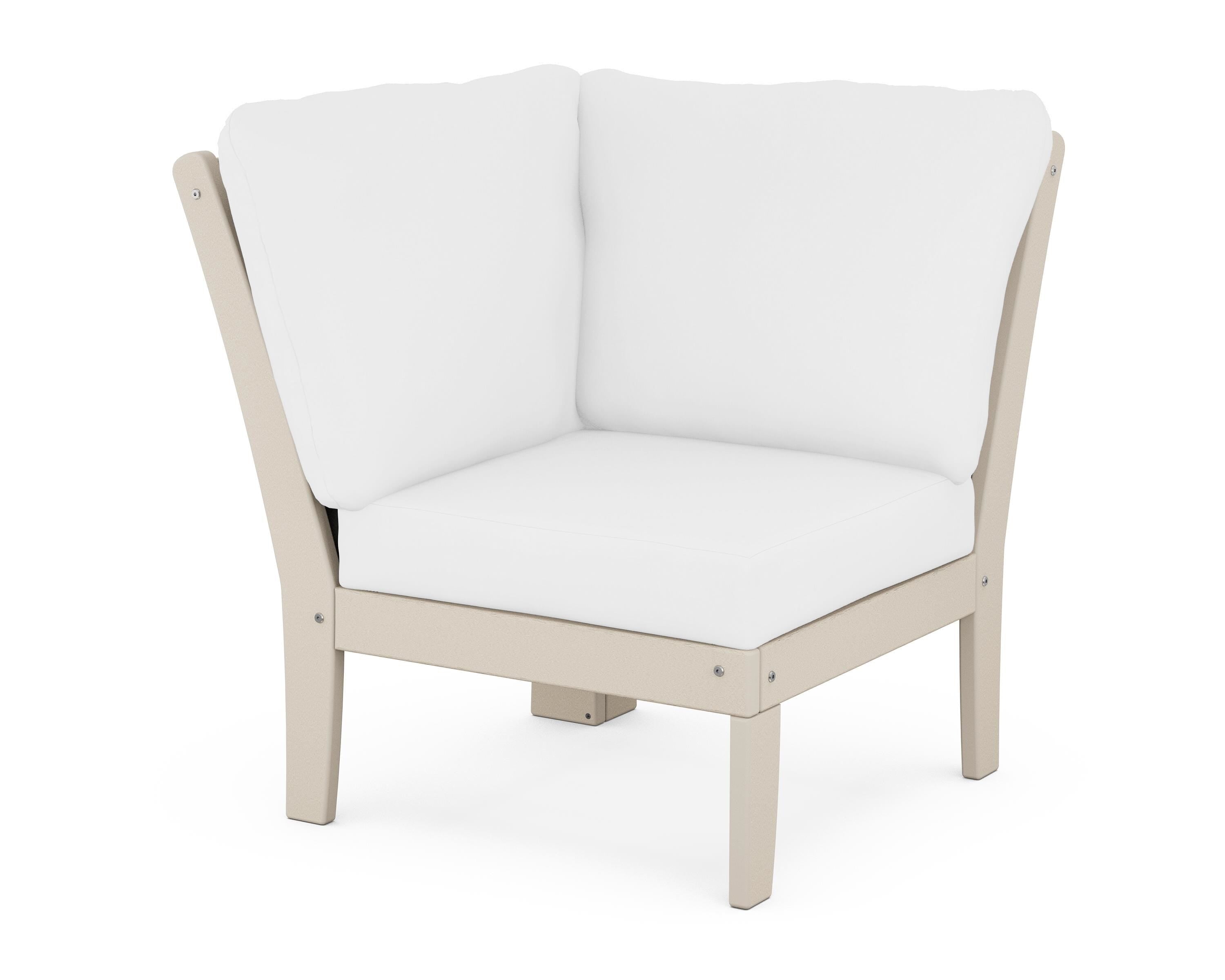 POLYWOOD® Braxton Modular Corner Chair in Sand / Natural