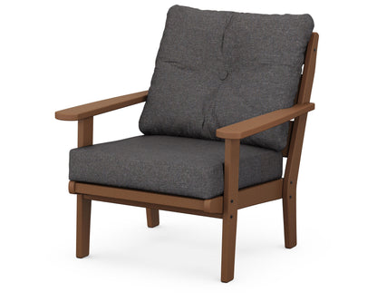 POLYWOOD® Lakeside Deep Seating Chair in Teak / Ash Charcoal