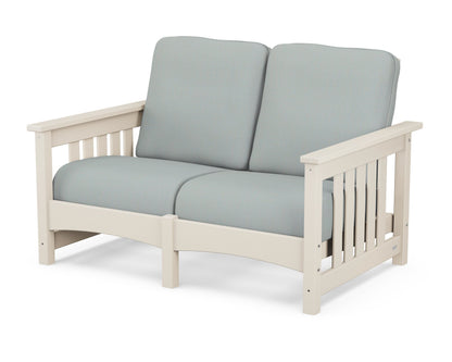 POLYWOOD® Club Mission Loveseat in Sand / Spa