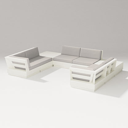 PW Designer Series Elevate 8-Piece U-Shaped Sectional in Vintage White / Cast Ash