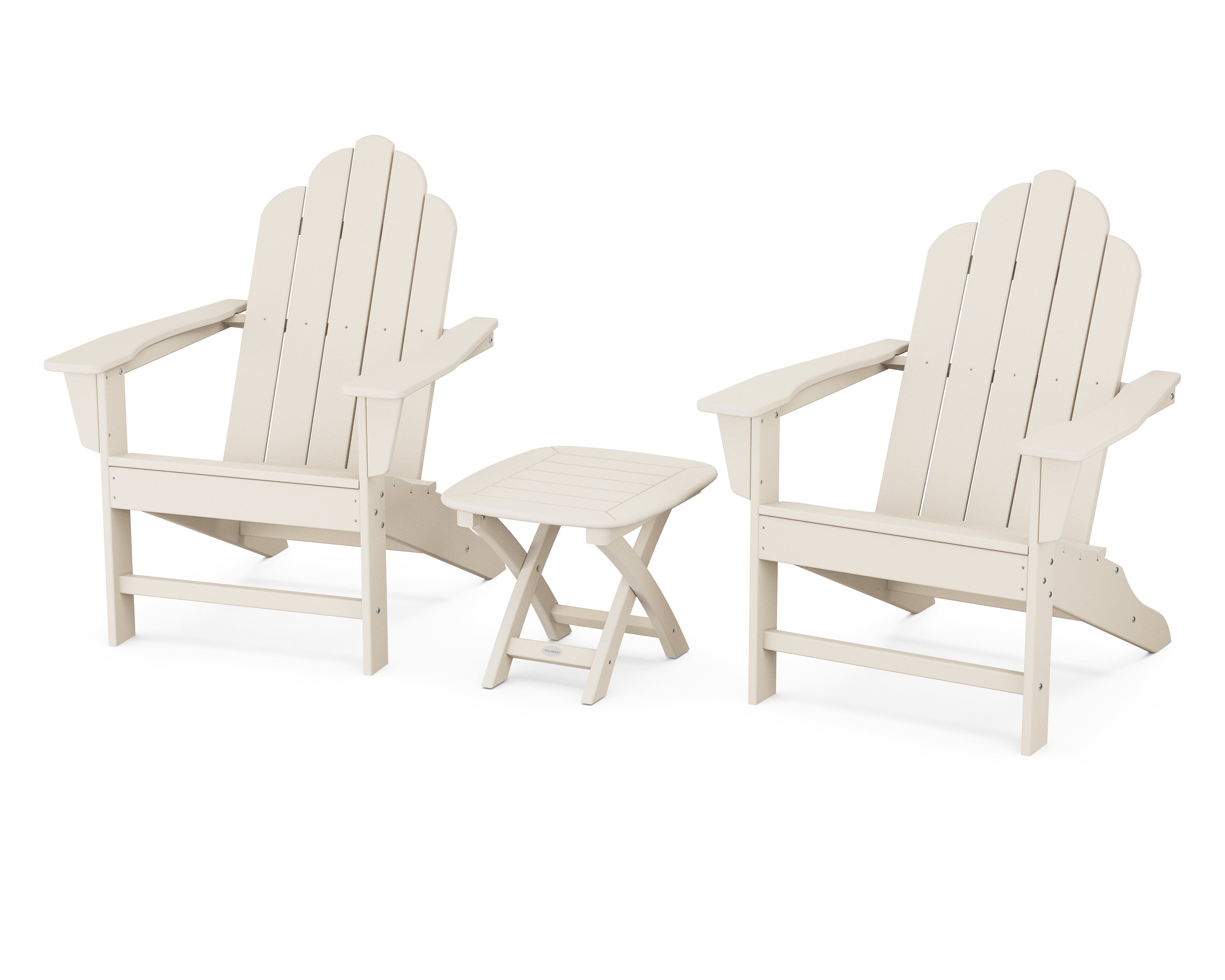 POLYWOOD® Long Island Adirondack 3-Piece Set in Sand
