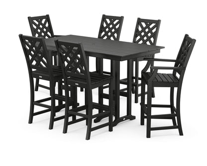 Country Living Wovendale 7-Piece Farmhouse Bar Set in Black