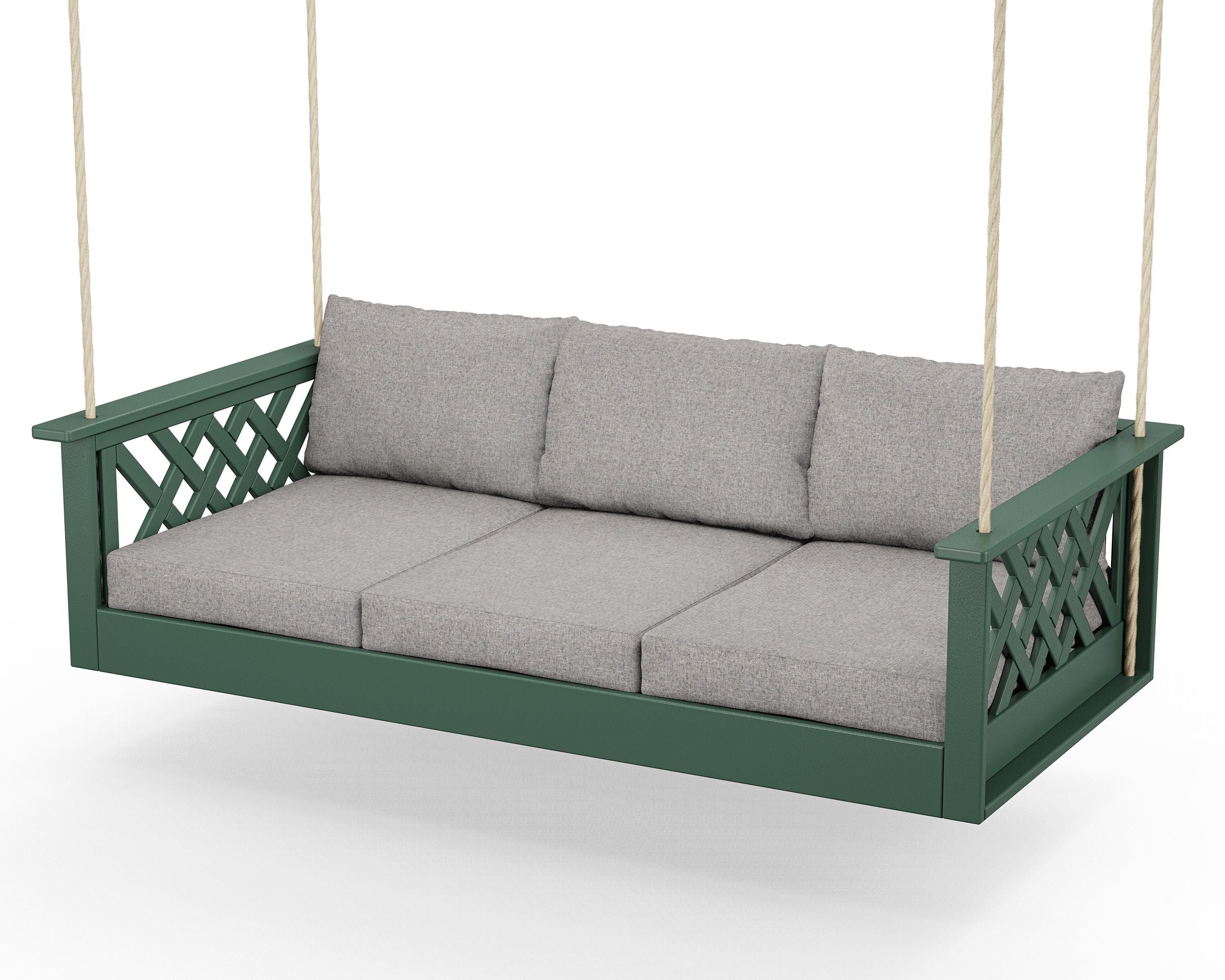 Country Living Wovendale Daybed Swing in Green / Grey Mist