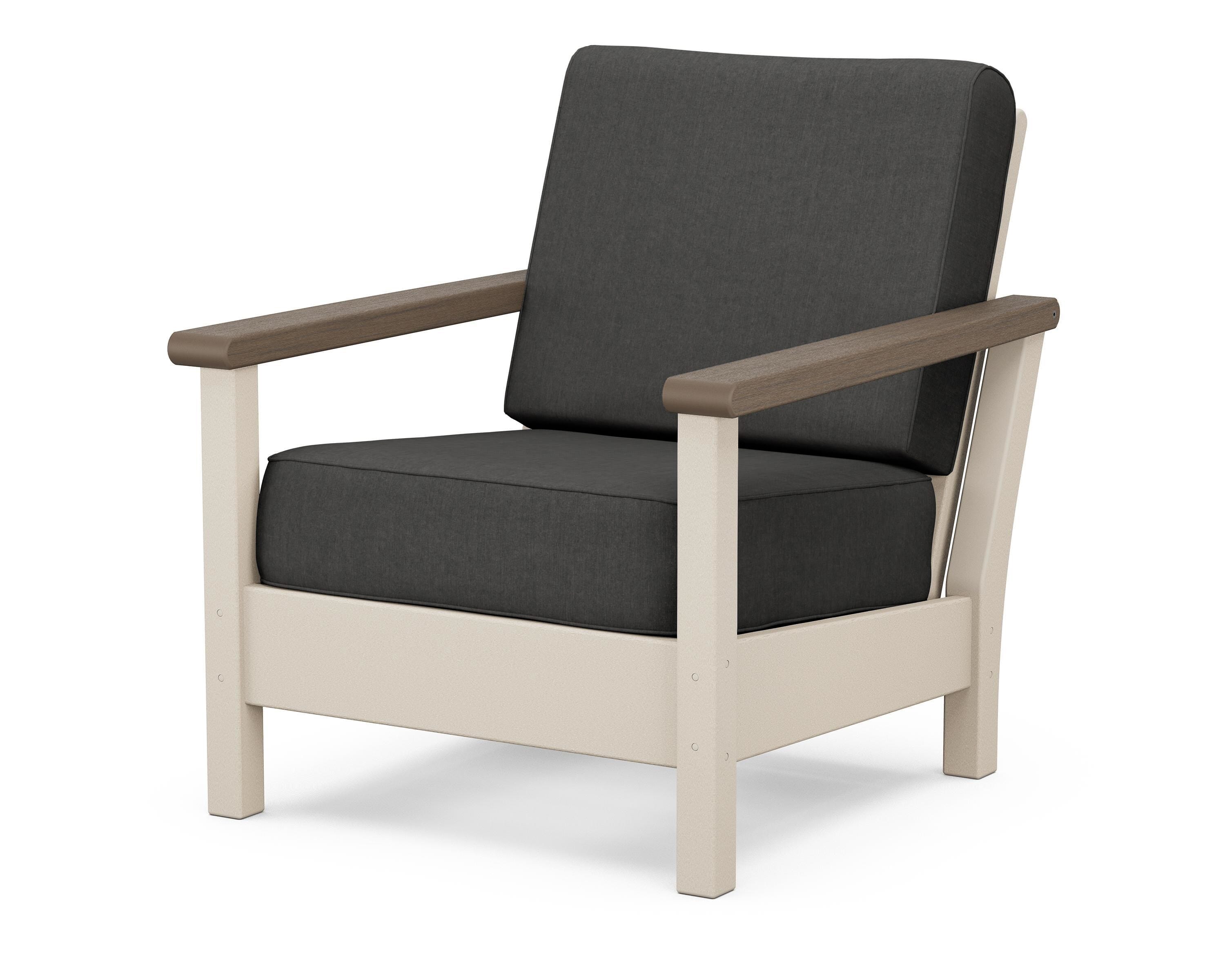POLYWOOD® Harbour Deep Seating Chair in Sand / Kona / Spectrum Carbon