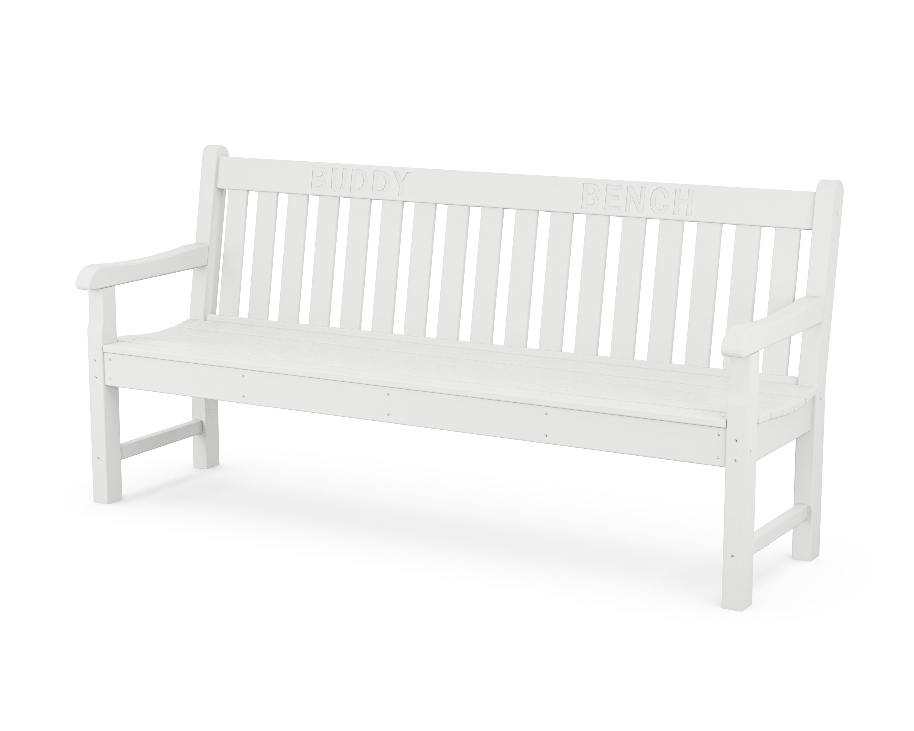 POLYWOOD® 72" Buddy Bench in White