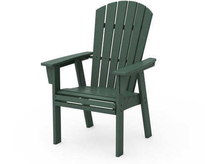 POLYWOOD® Nautical Curveback Adirondack Dining Chair in Green