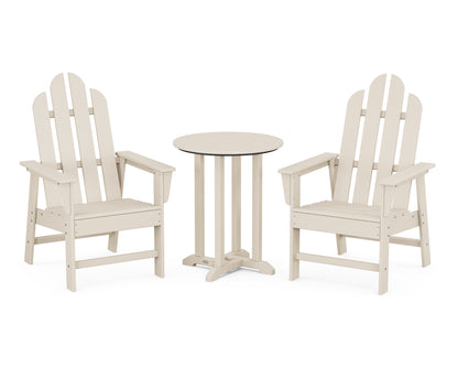 POLYWOOD® Long Island 3-Piece Round Bistro Dining Set in Sand