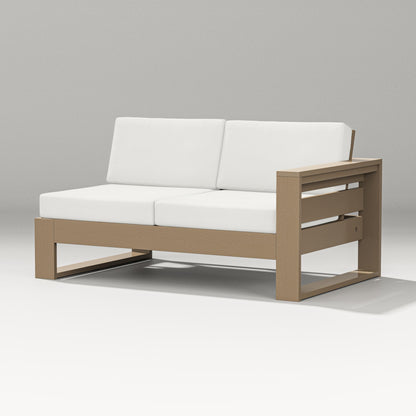 PW Designer Series Latitude Modular Right Arm Loveseat in Vintage Sahara / Natural Linen