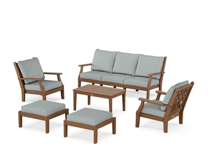 Country Living Wovendale 6-Piece Lounge Sofa Set in Teak / Spa