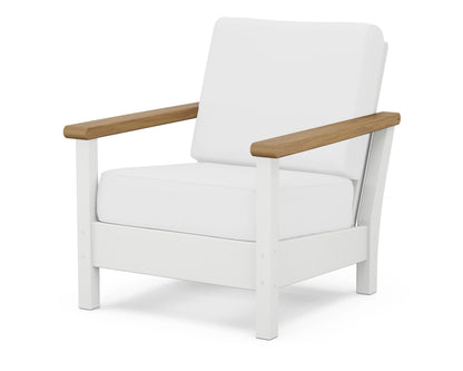 POLYWOOD® Harbour Deep Seating Chair in White / Natural / Natural