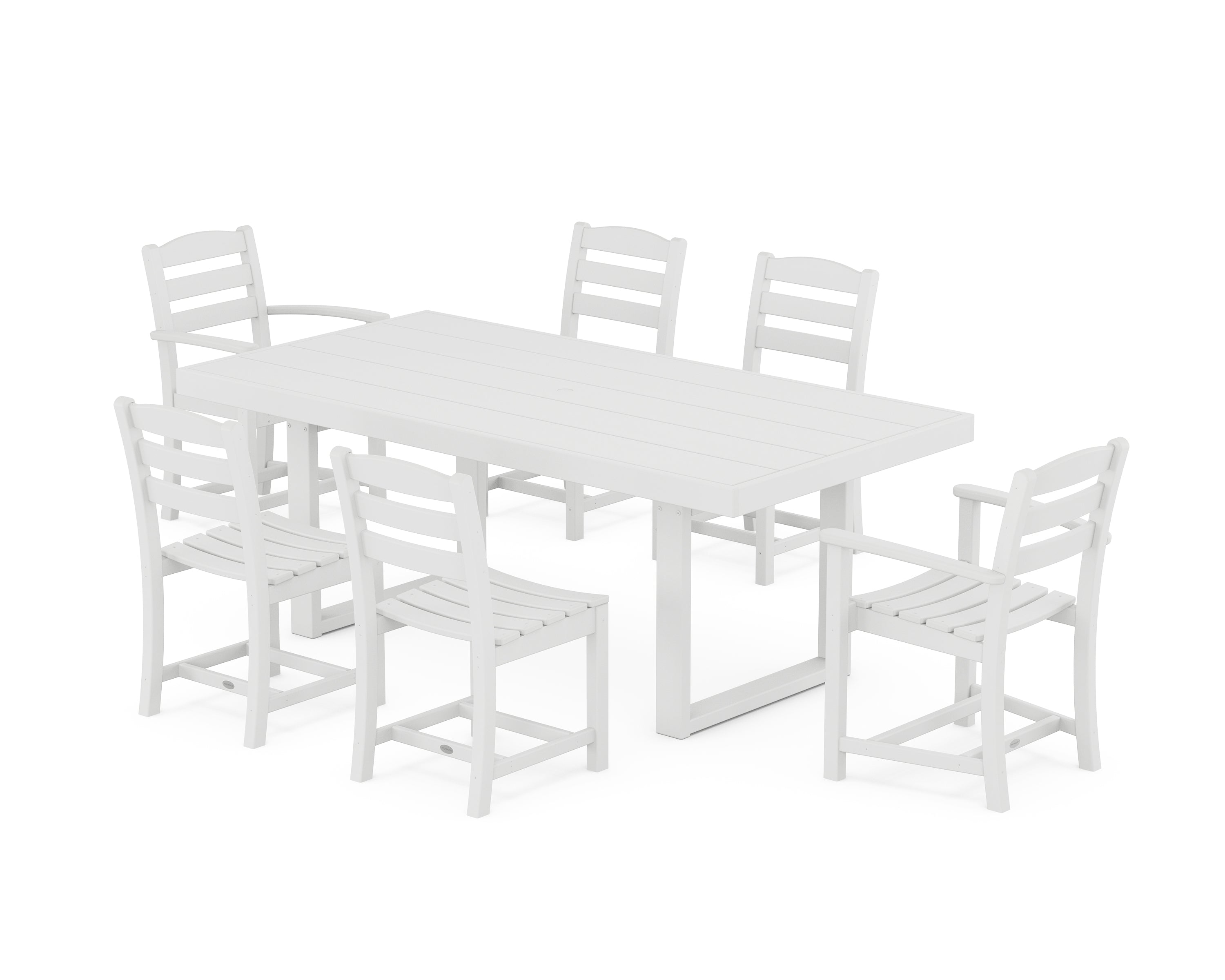 POLYWOOD® La Casa Café 7-Piece Dining Set in White