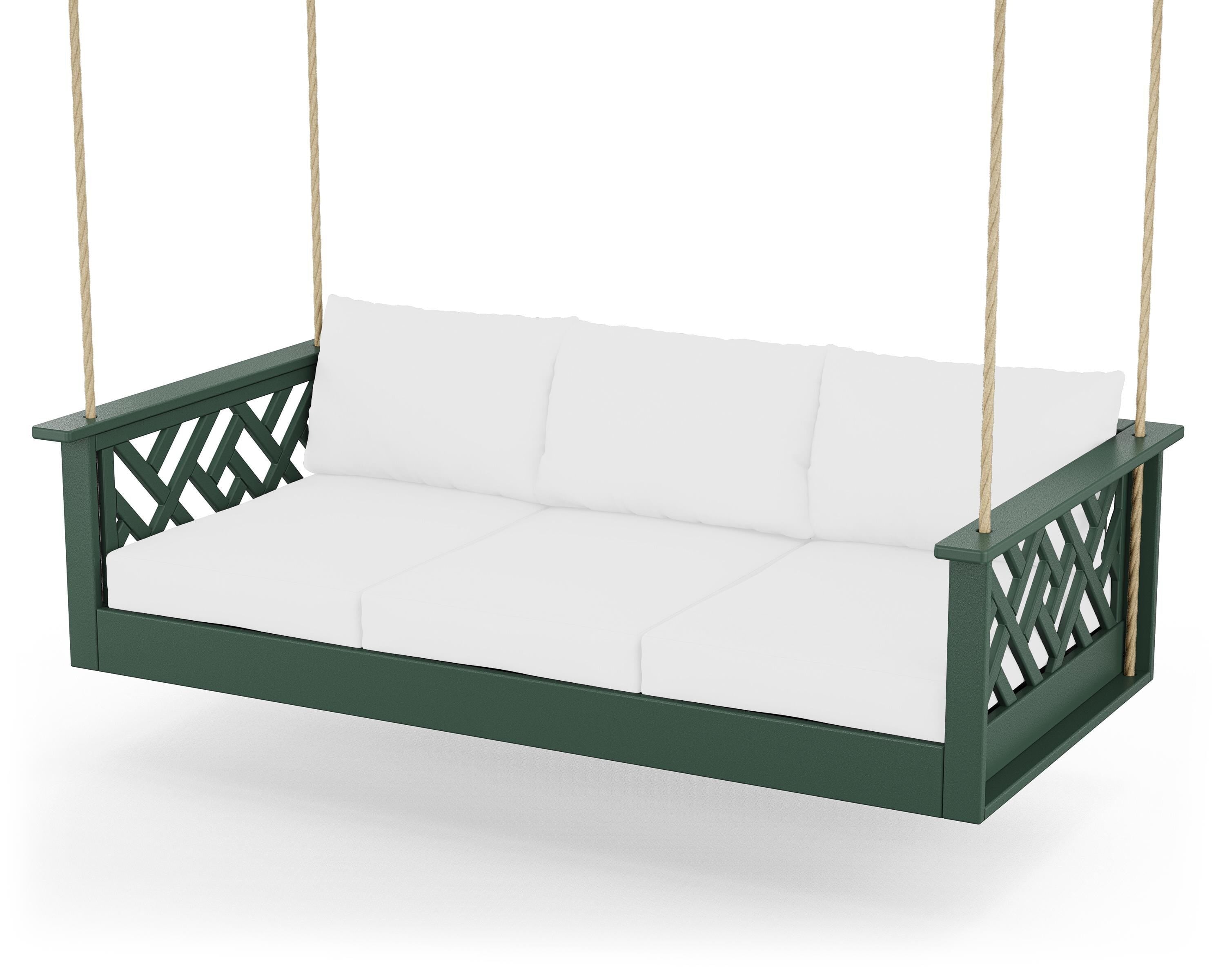 POLYWOOD® Chippendale Daybed Swing in Green / Natural