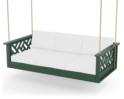 POLYWOOD® Chippendale Daybed Swing in Green / Natural
