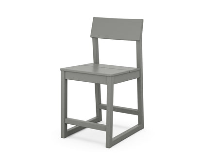 POLYWOOD® EDGE Counter Side Chair in Slate Grey