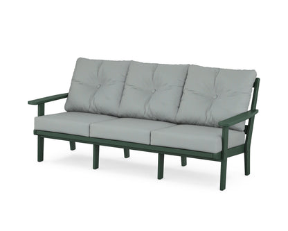 POLYWOOD® Prairie Deep Seating Sofa in Green / Spa