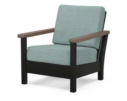 POLYWOOD® Harbour Deep Seating Chair in Black / Kona / Glacier Spa