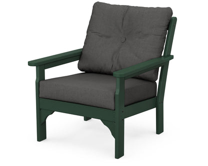 POLYWOOD® Vineyard Deep Seating Chair in Green / Spectrum Carbon
