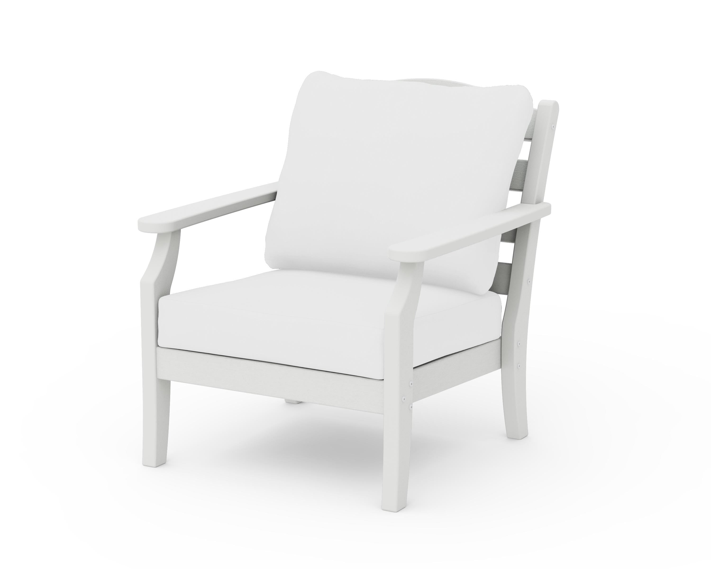 Draper James™ by  POLYWOOD® Savannah Deep Seating Chair in Vintage White / Natural