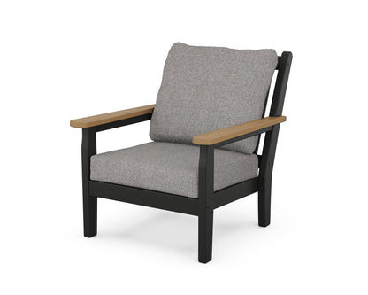POLYWOOD® Chippendale Deep Seating Chair in Black / Natural / Grey Mist