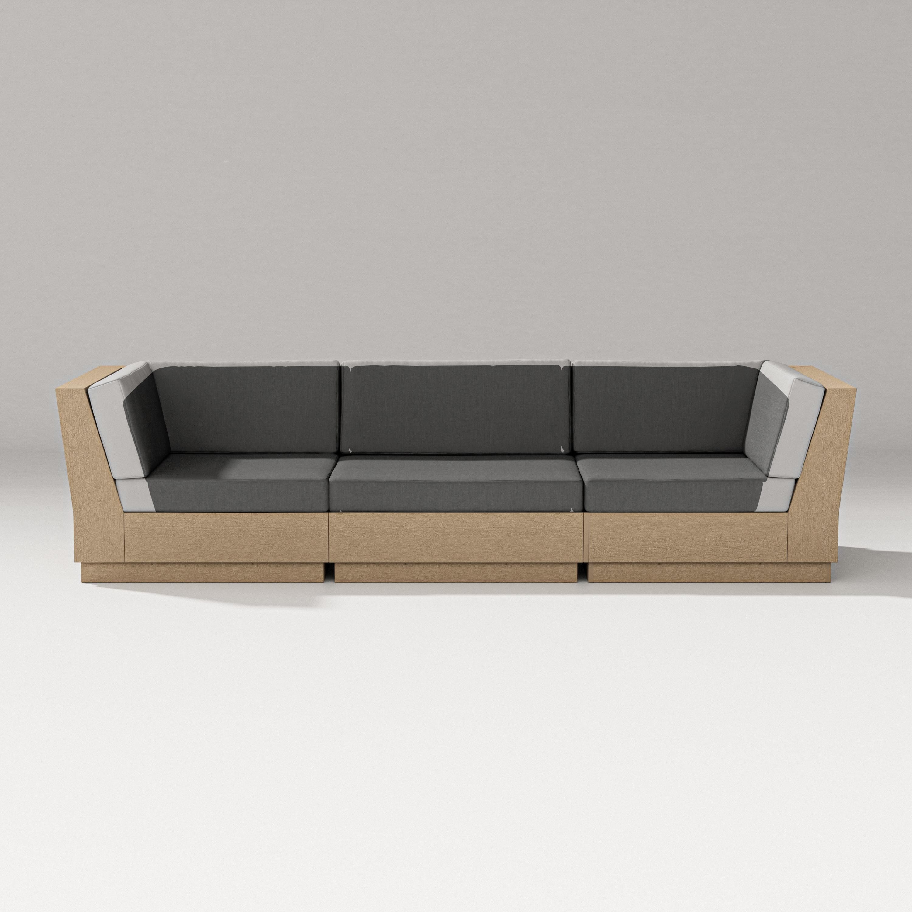 PW Designer Series Elevate Sofa Sectional in Vintage Sahara / Spectrum Carbon
