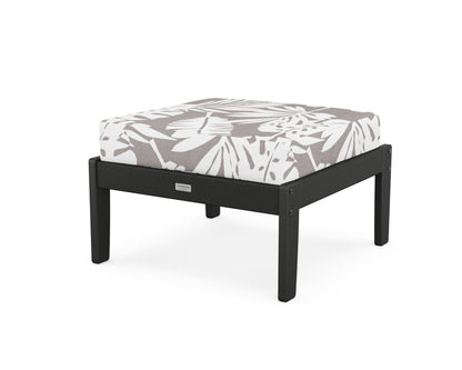 Country Living Cottage Deep Seating Ottoman in Black / Leaf Grey Mist