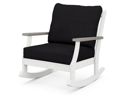 Braxton Deep Seating Rocking Chair - White