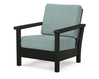 POLYWOOD® Harbour Deep Seating Chair in Black / Glacier Spa