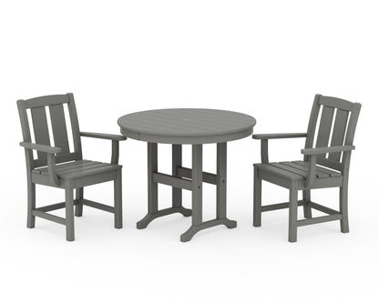 POLYWOOD® Mission 3-Piece Farmhouse Dining Set in Slate Grey