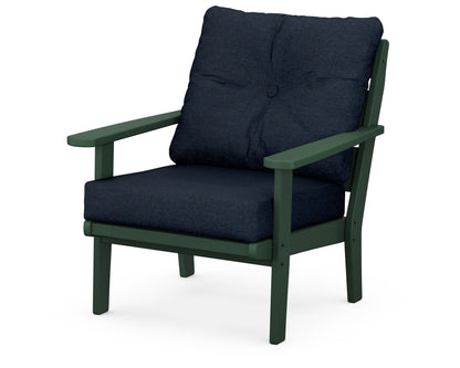 POLYWOOD® Lakeside Deep Seating Chair in Green / Marine Indigo