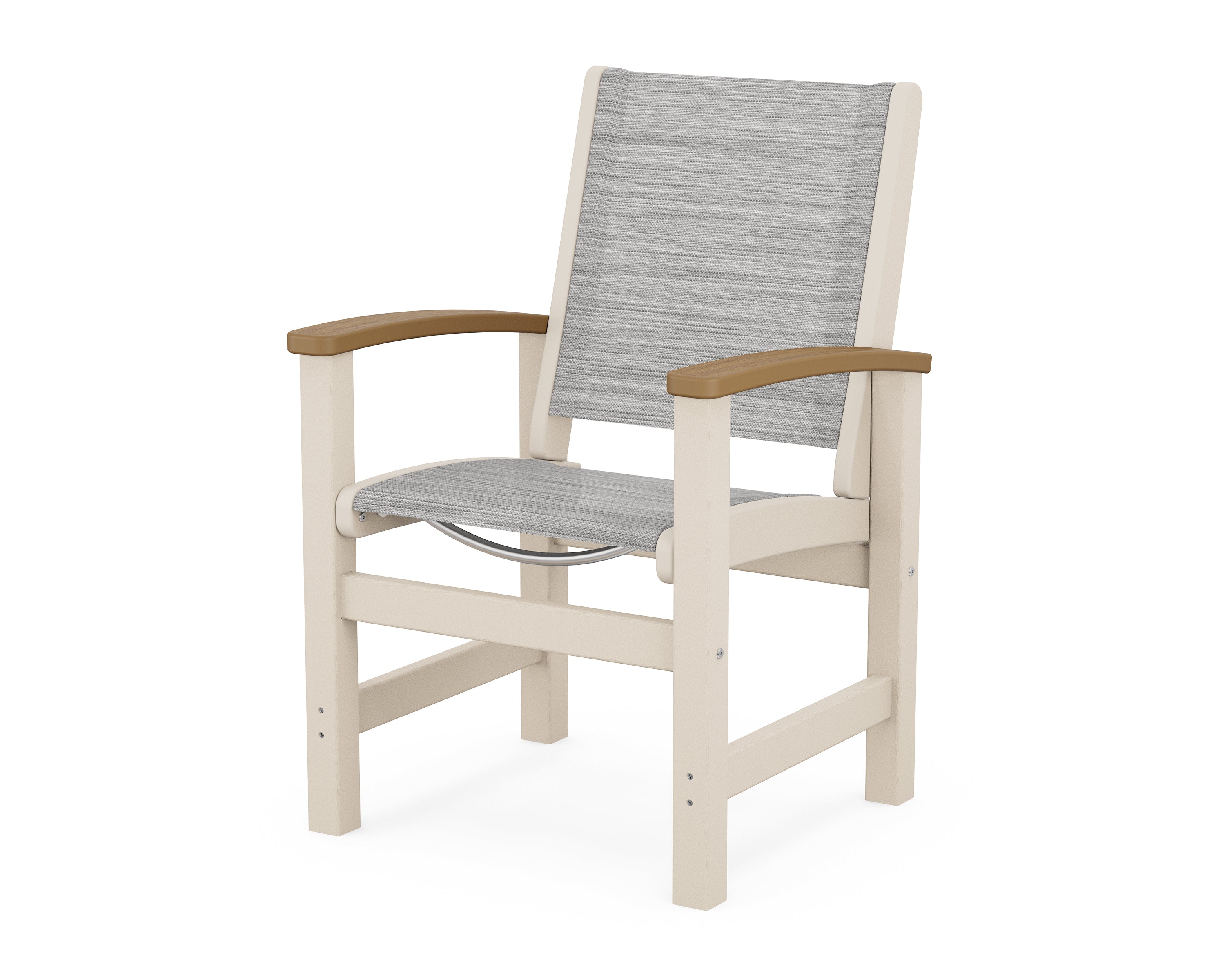 POLYWOOD® Coastal Dining Chair in Sand / Natural / Metallic Sling