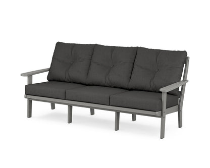POLYWOOD® Mission Deep Seating Sofa in Slate Grey / Spectrum Carbon