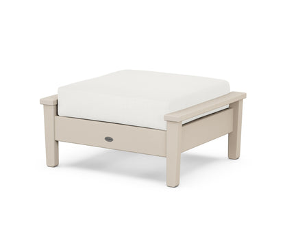 POLYWOOD® Prescott Deep Seating Ottoman in Sand / Natural Linen