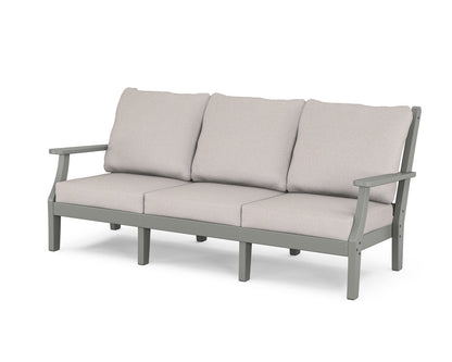 Country Living Wovendale Deep Seating Sofa in Slate Grey / Dune Burlap
