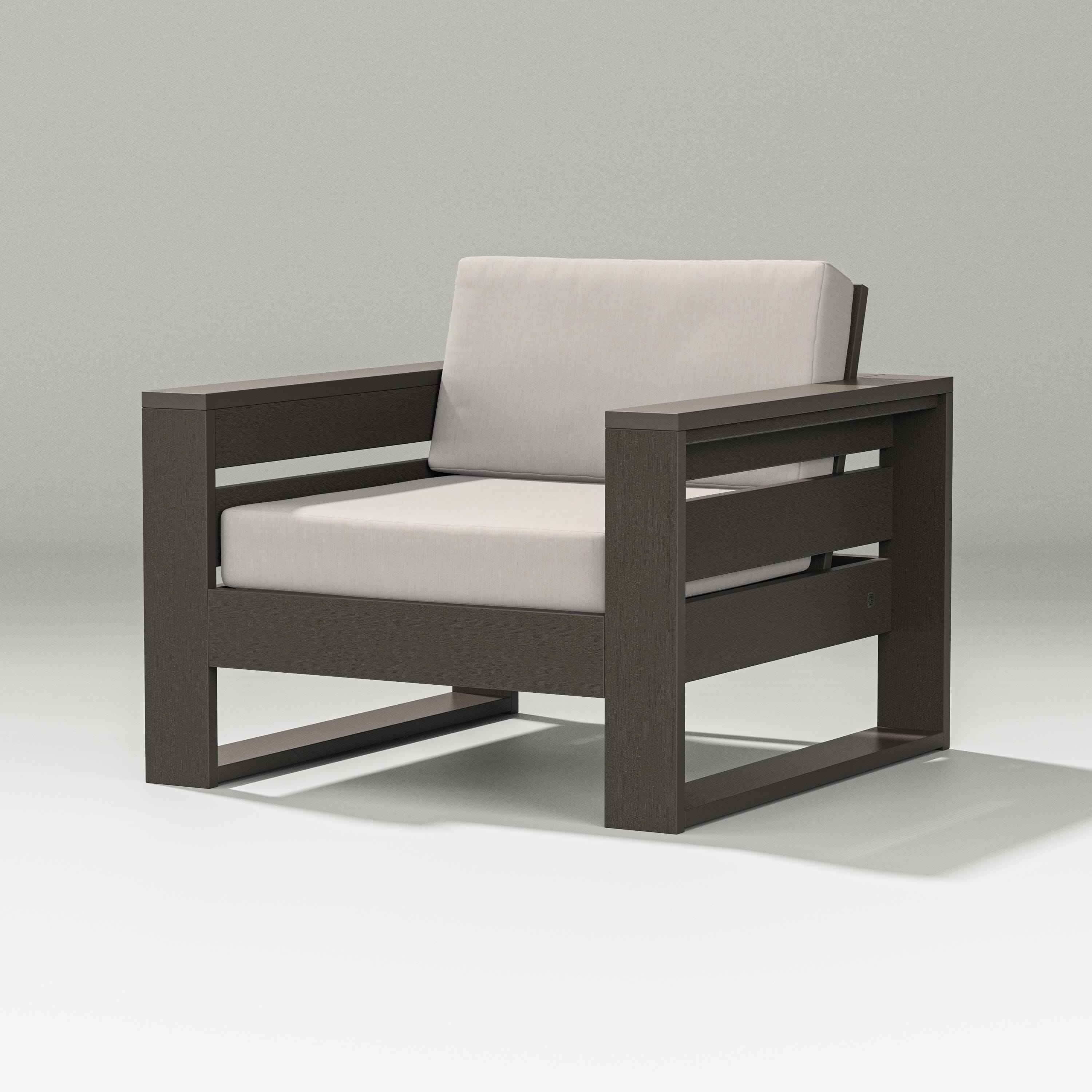 PW Designer Series Latitude Lounge Chair in Vintage Coffee / Cast Ash