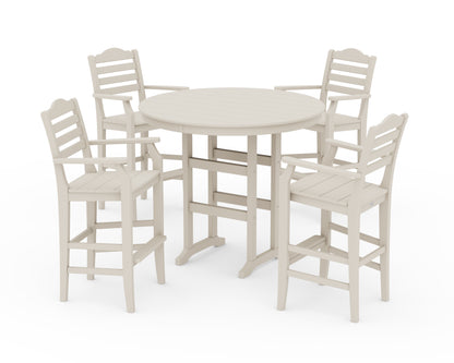 Draper James™ by  POLYWOOD® Savannah 5-Piece Round Farmhouse Bar Set in Sand