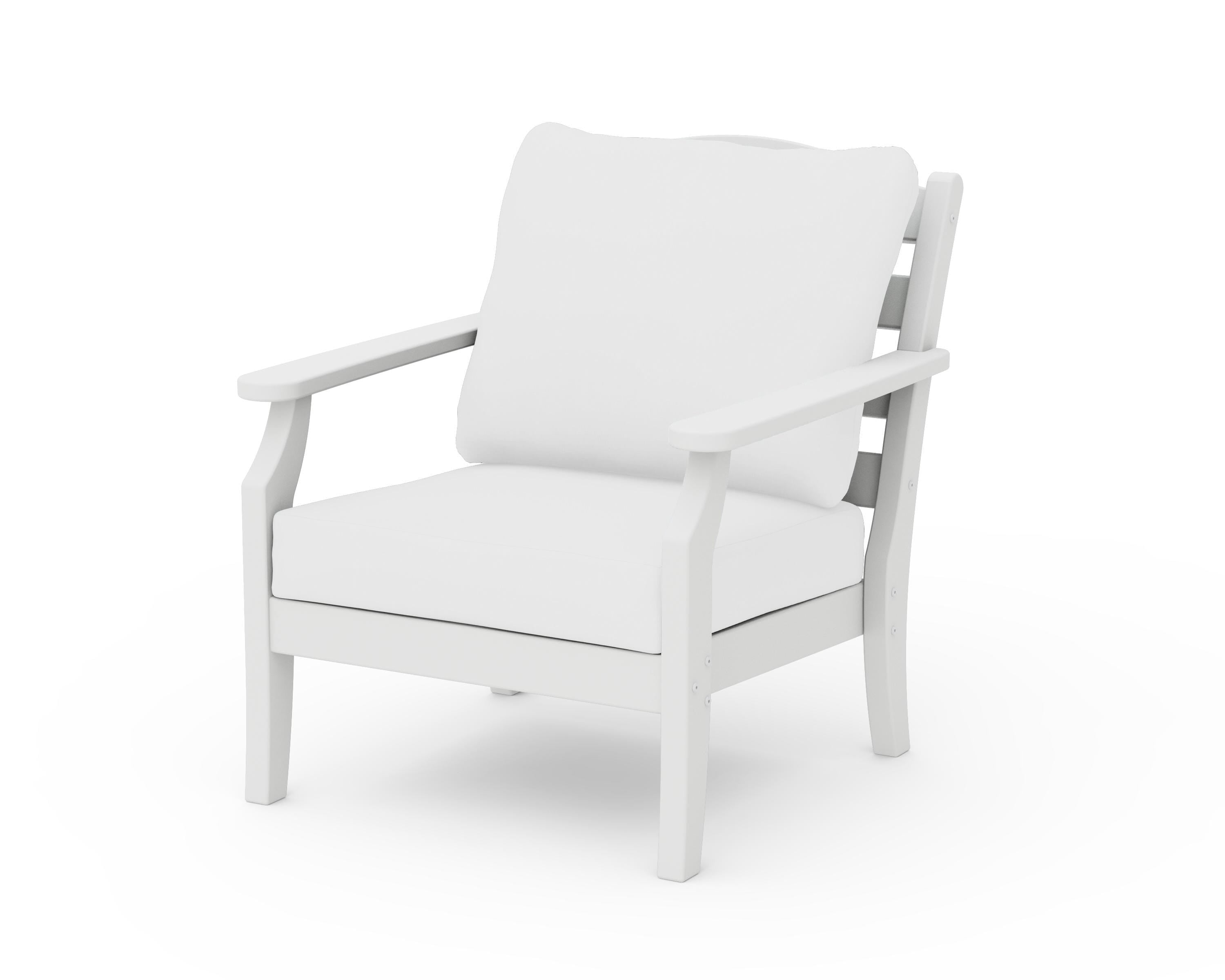 Draper James™ by  POLYWOOD® Savannah Deep Seating Chair in White / Natural