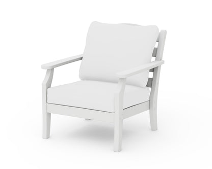Draper James™ by  POLYWOOD® Savannah Deep Seating Chair in White / Natural