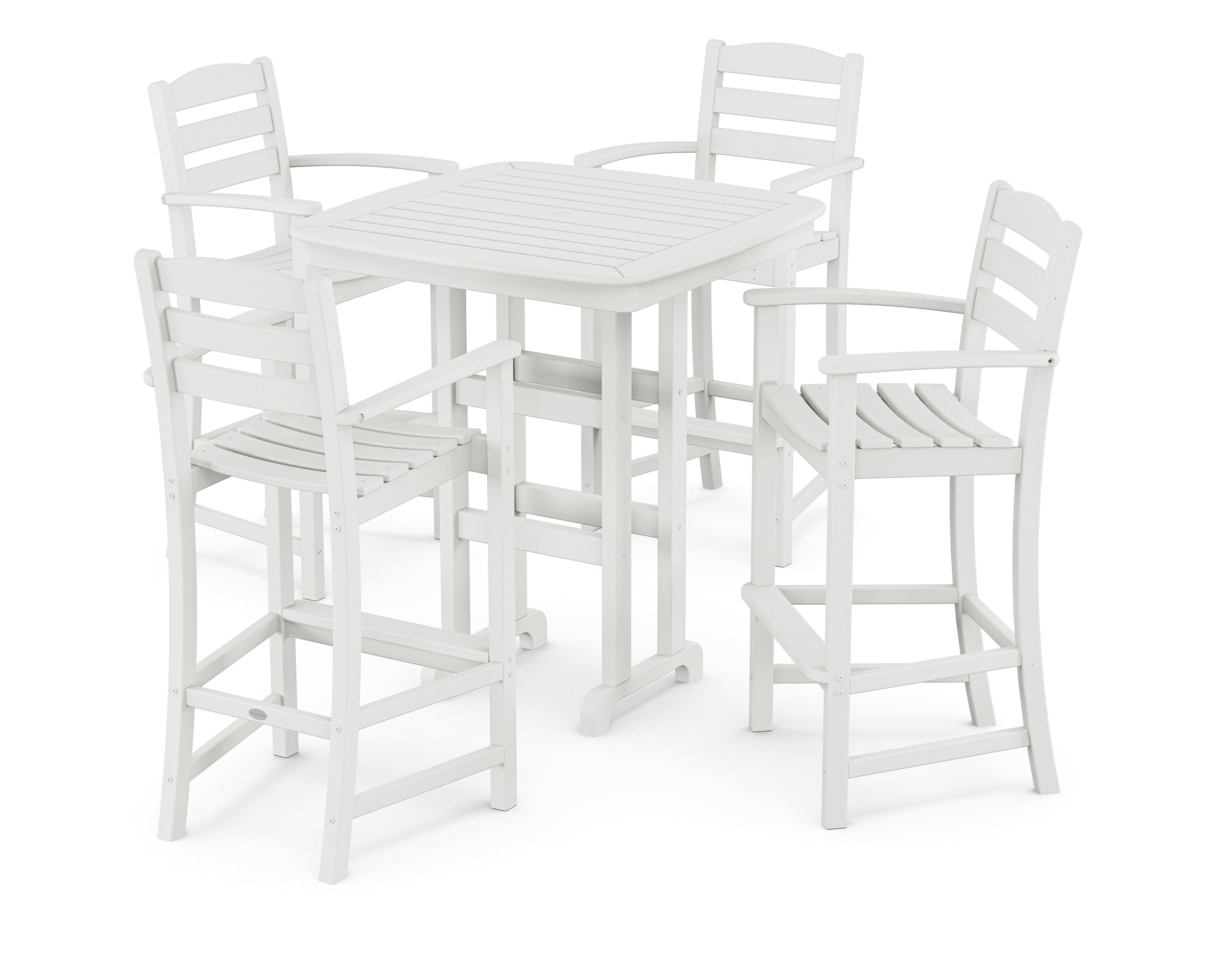 POLYWOOD® La Casa Café 5-Piece Bar Set in White